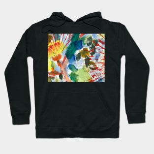 abstract red gum flowering, from an acrylic original painting  by Geoff Hargraves Hoodie